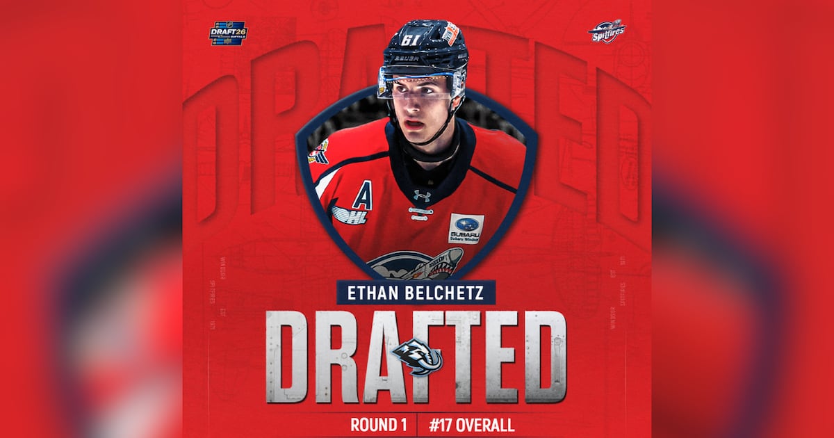 Spitfires' Belchetz picked No. 17 in NHL draft by Utah