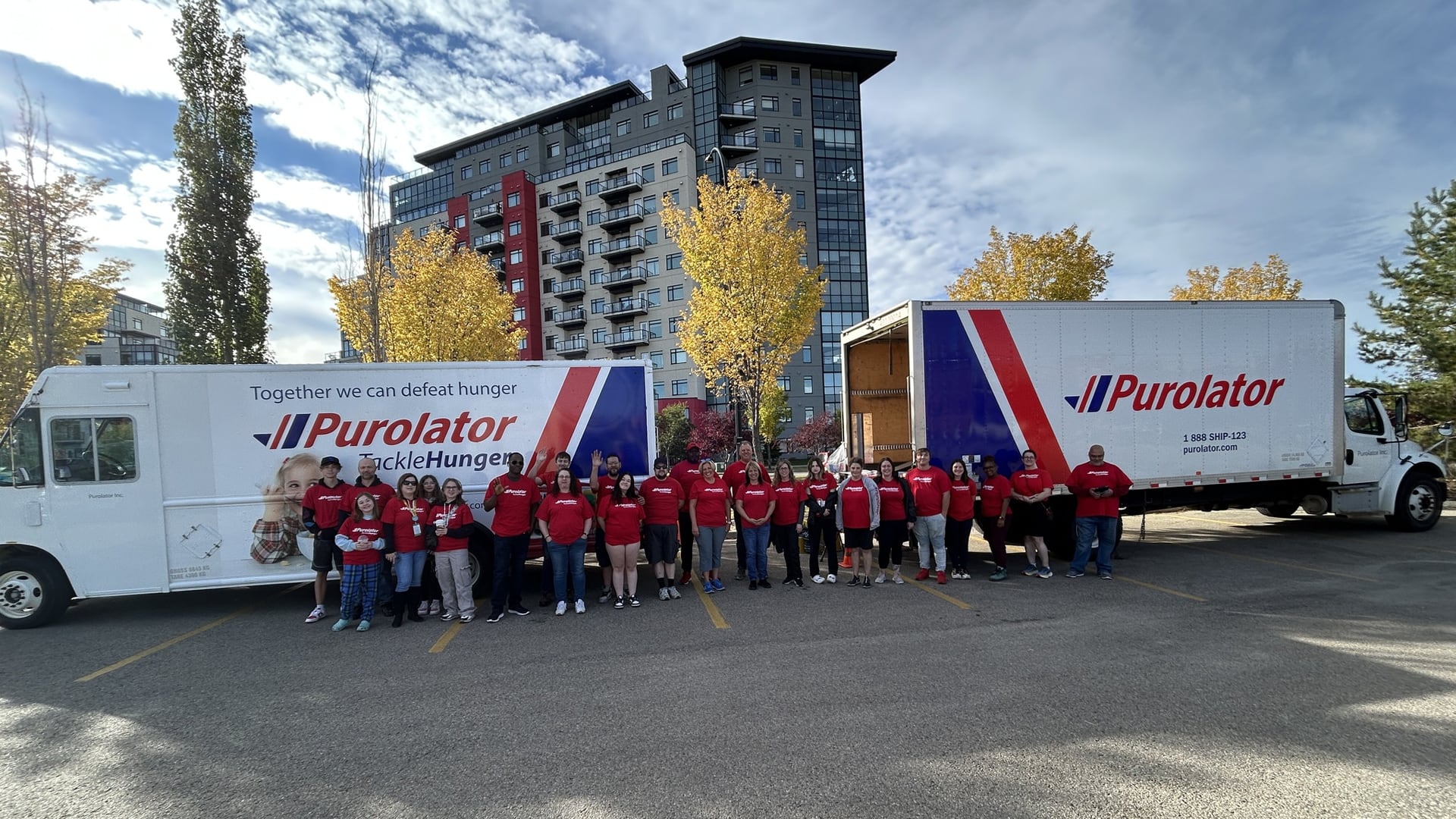 The 2024 Purolator Tackle Hunger drive in Edmonton in 2024. (Credit: Purolator)