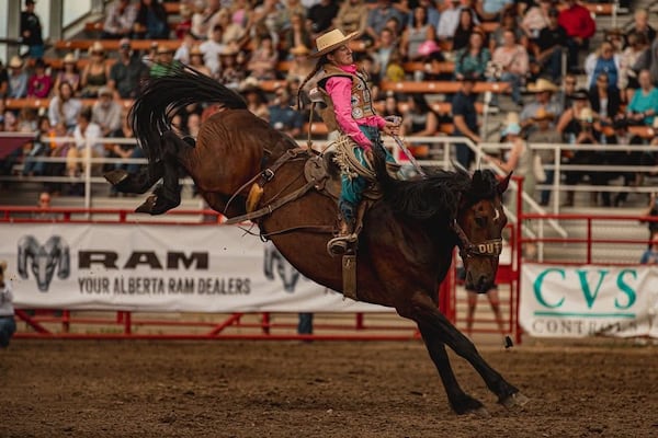 Buckin’ right! Alberta school launches athletes in women’s bronc riding