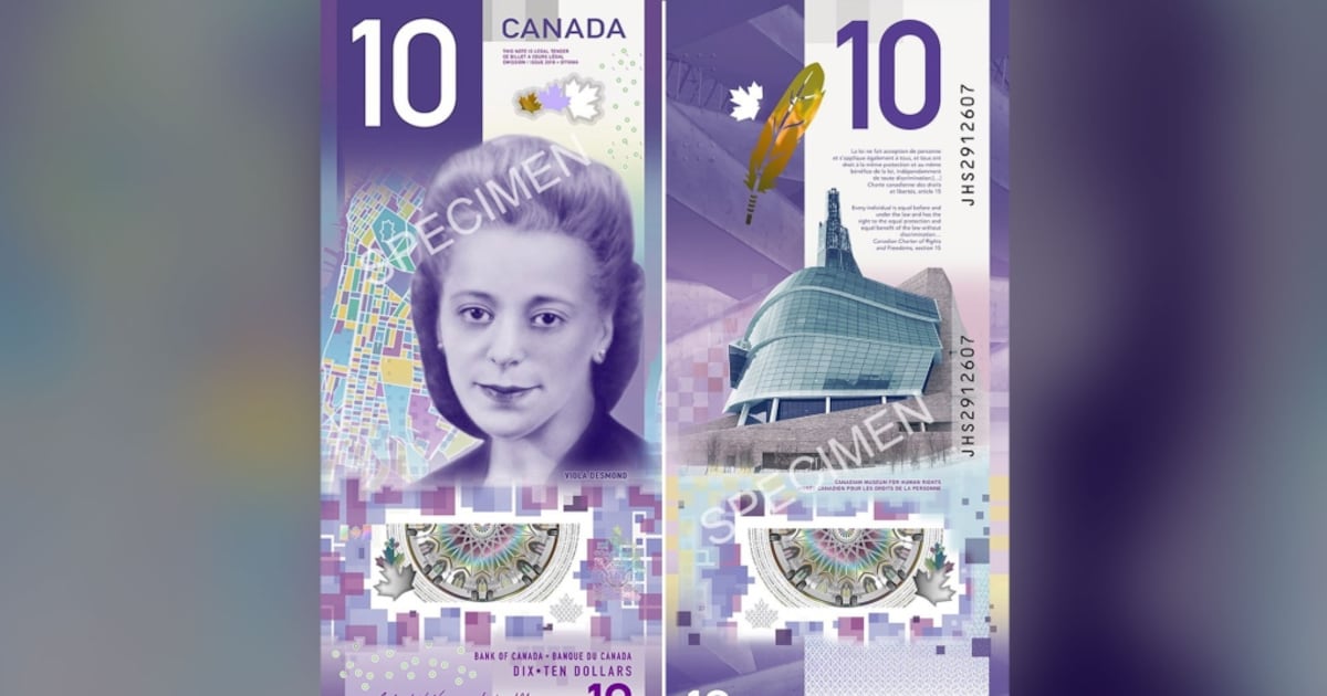 Canada's new $10 bill named international banknote of the year