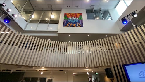 King Thunderbird Centre, or okimaw peyesew kamik by its Cree name, officially opens to replace old Boyle Street Community Services home base on Dec. 15, 2025. (Jeremy Thompson/CTV News Edmonton)