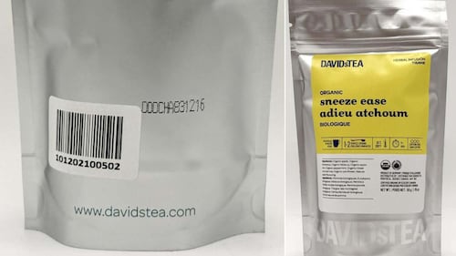 ‘Do not consume’: DavidsTea herbal blended tea recalled due to undeclared ingredient