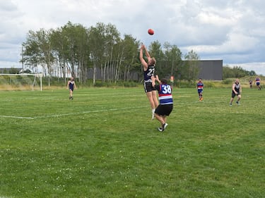 Teams from across the Maritimes got together Sunday to play some Australian rules football, also known as "footy." (CTV/Derek Haggett)