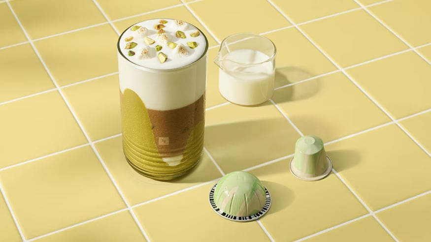 Iced Pistachio Vanilla Oat Latte by Nespresso