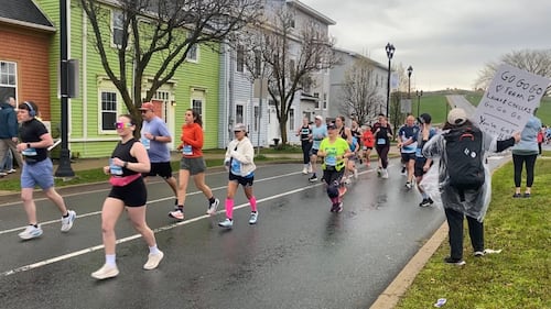 Runners are pictured.