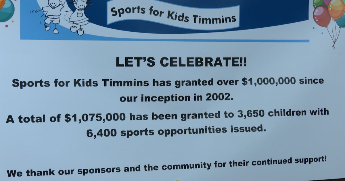 $1M helps Timmins youth get active