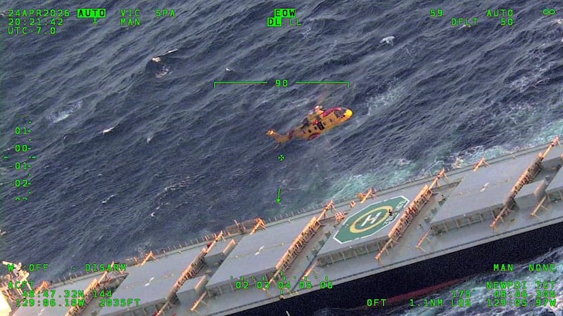 Military rescuers medevac cargo ship crew member to B.C. hospital