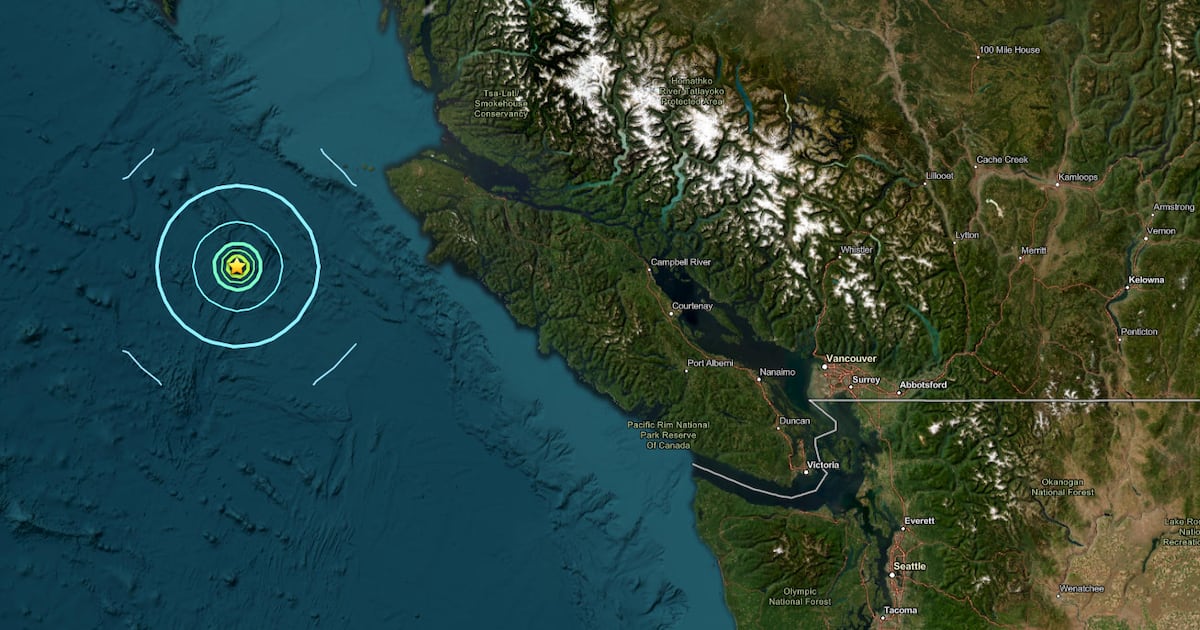 No damage after multiple earthquakes strike off B.C. coast - CTV News