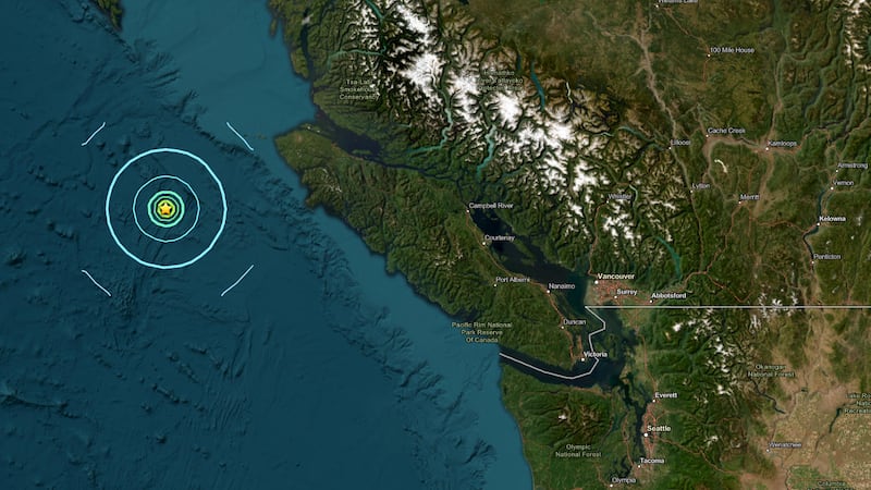No damage after multiple earthquakes strike off B.C. coast
