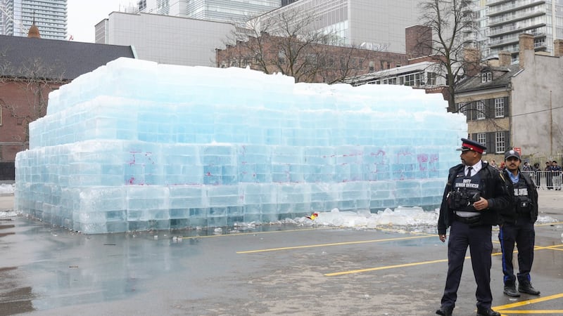 Toronto fire to mitigate safety risks as crowds look to melt Drake's ice sculpture