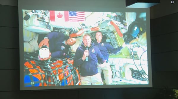 Canadian Astronaut Jeremy Hansen makes first long-distance video call to home base