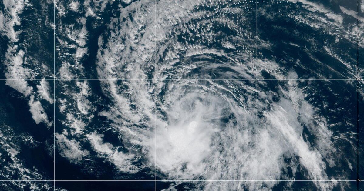 Tropical Storm Dolly forms in the Atlantic Ocean far from land