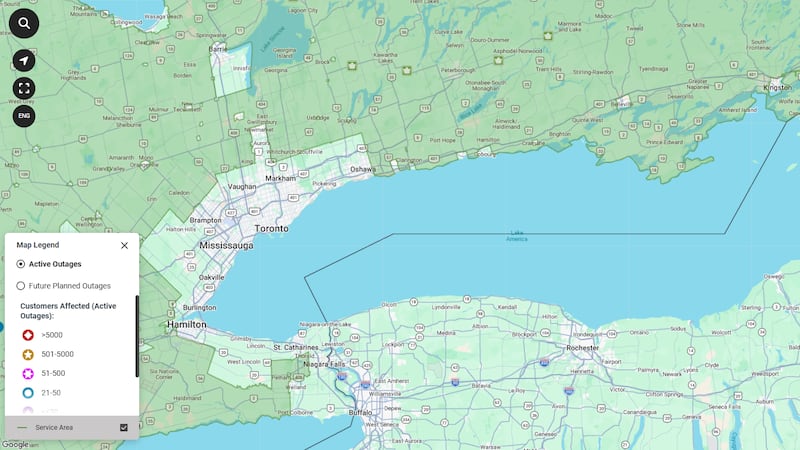 Metrolinx, HydroOne, LCBO online maps display Lake Ontario’s name as ‘Lake America’