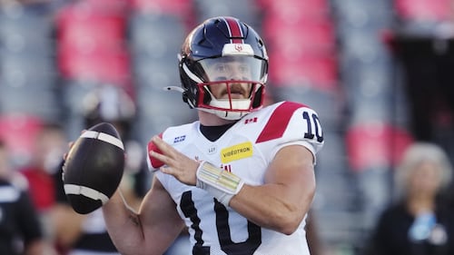 Montreal Alouettes QB Alexander earns CFL player of the month honours