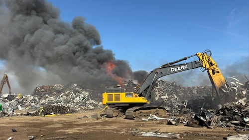 Crews battle major industrial fire near Saskatchewan-Alberta border