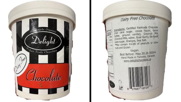 Vegan chocolate ice cream recalled due to undeclared milk