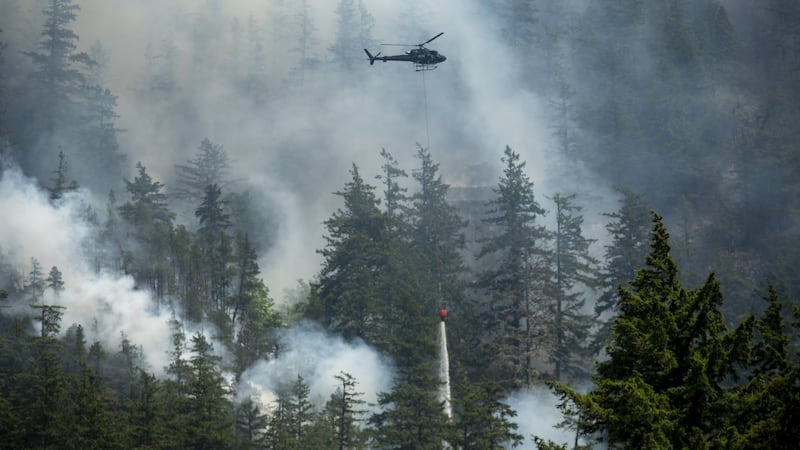 Evacuation alert issued as out of control fire burns in southern B.C.