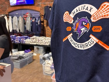 Apparel sales were brisk at the last game of the 25/26 season. (CTV/Marnie Ells)