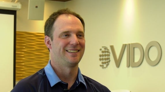 VIDO's Bryce Warner says its research can help better understand how to combat the viru's spread. on May 19, 2026. (Carla Shynkaruk/CTV News)