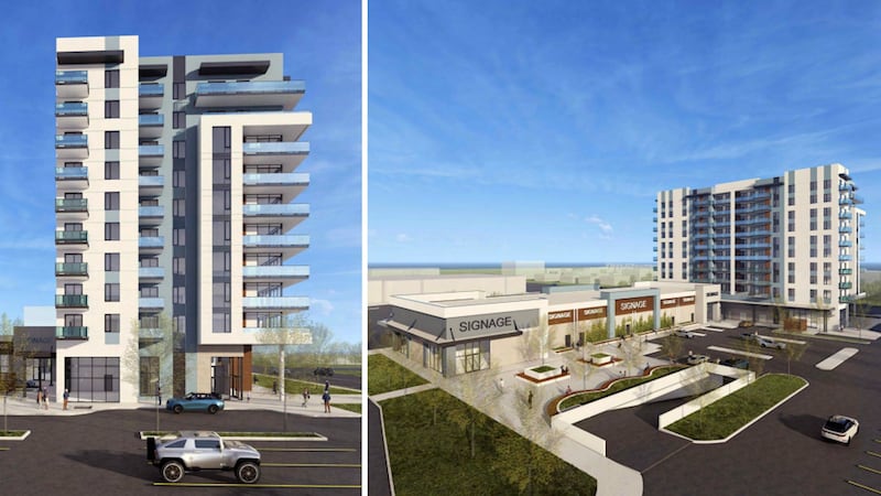 Twin 10-storey high-rises proposed for Elgin Centre parking lot