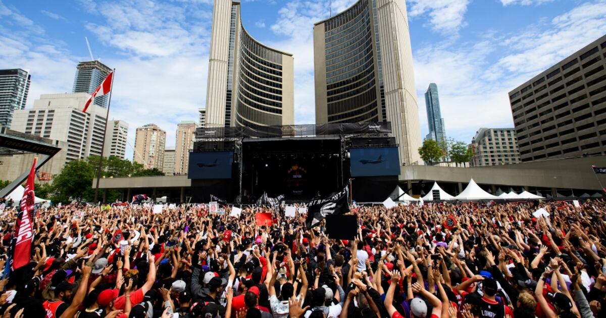 Etu Raptors Shooting near Raptors championship celebration mars jubilant day in Toronto