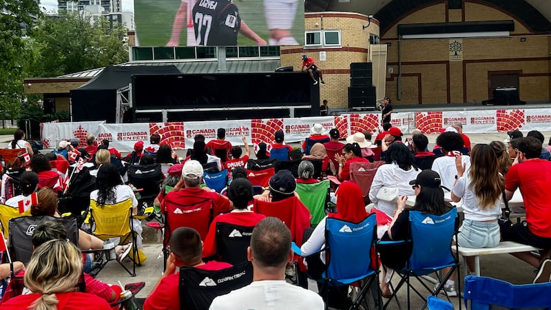 London watches Canada take on Morocco at FIFA-endorsed party