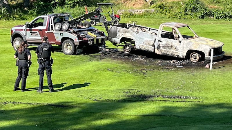 Stolen vehicle burned on Saanich, B.C., golf course: police