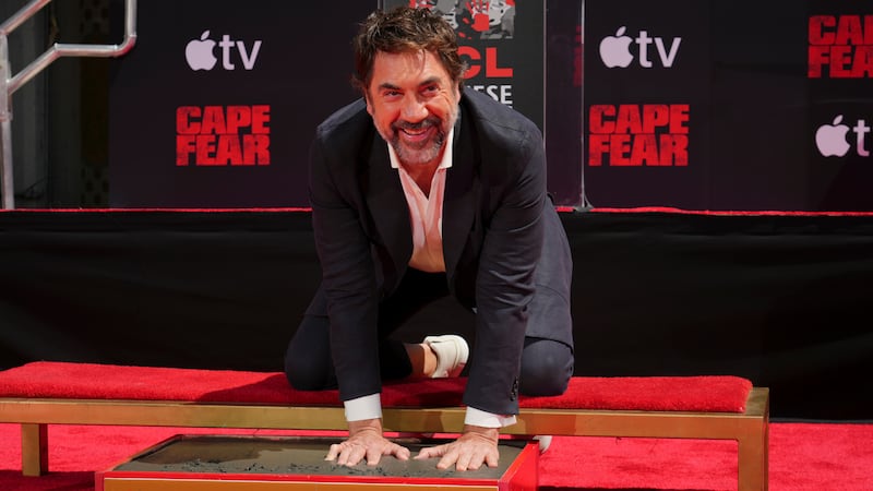 Spanish actor Javier Bardem leaves his mark on Hollywood Boulevard