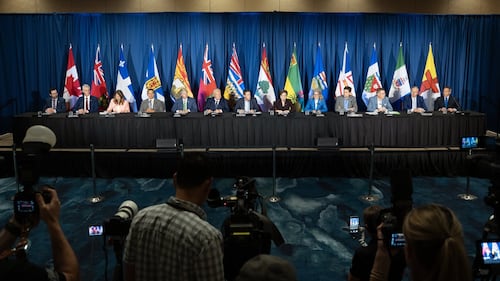 Premiers keeping cards close on constitutional changes pitched in Alberta referendum