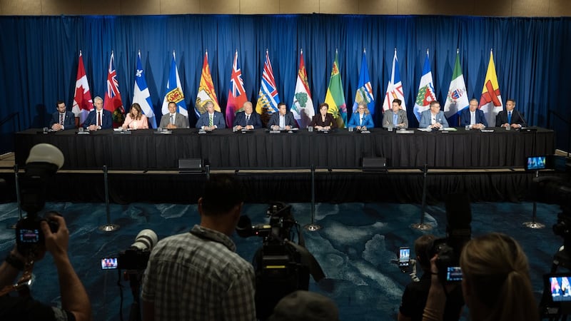 Premiers keeping cards close on constitutional changes pitched in Alberta referendum