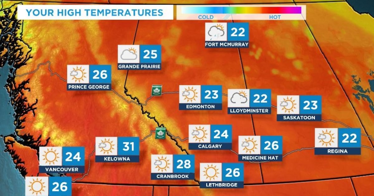 Calgary weather: Seasonal temperatures, dry conditions to start the week