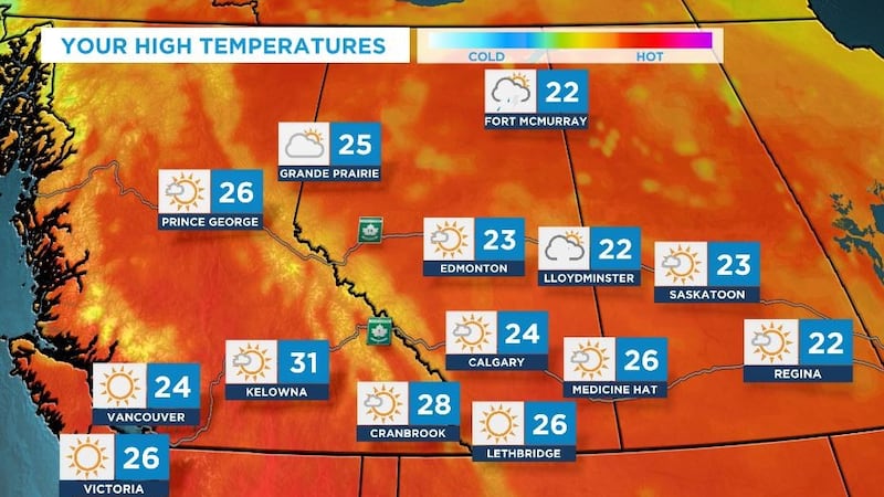 Calgary weather: Seasonal temperatures, dry conditions to start the week