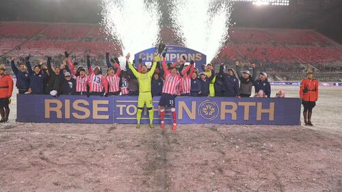 Les célébrations de l'Atletico Ottawa