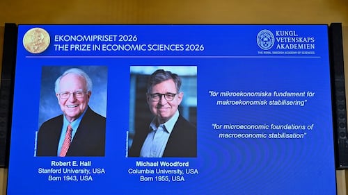 2 American economists win Nobel for work on managing economic shocks