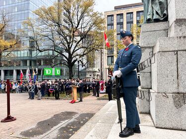 Remembrance Day ceremony at Grand Parade in Halifax, N.S. on Tuesday, Nov. 11, 2025. (CTV Atlantic/ Paul DeWitt)