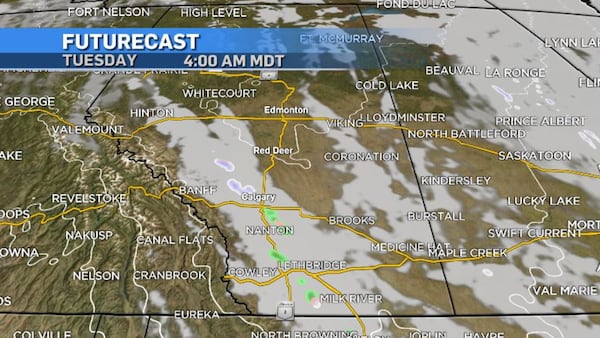 Cooler temperatures and flurries possible for Calgary on Tuesday