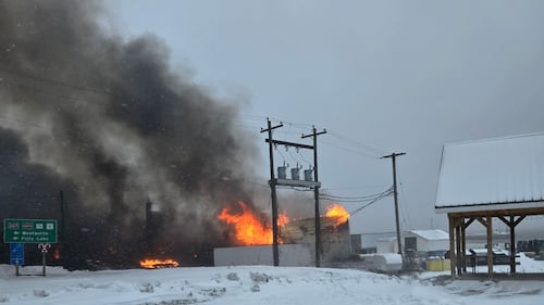 Fire at the Aquashell facility in Wallace, N.S.