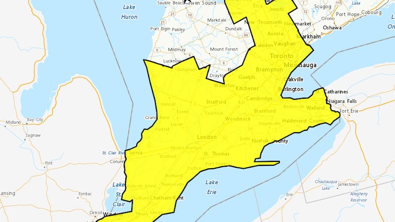 Yellow heat warning issued for Windsor-Essex