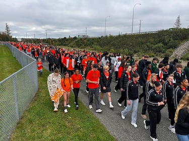 A photo of the National Day for Truth and Reconciliation ceremony on Cape Breton’s Membertou First Nation. (Ryan MacDonald)