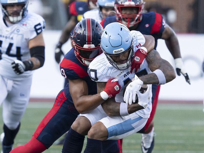 Awe's clutch block leads Alouettes past Argonauts 37-30 in home opener