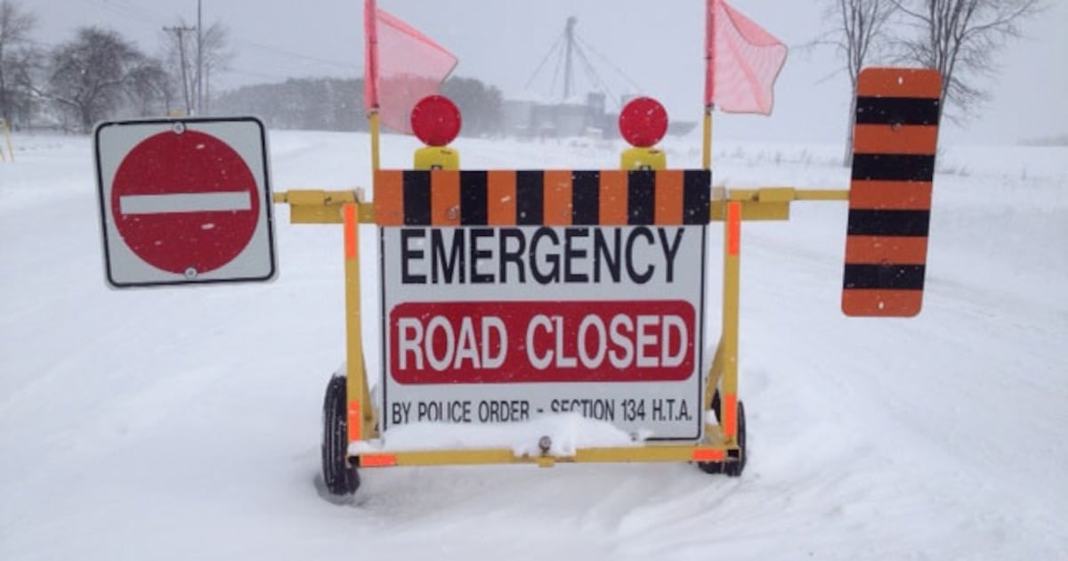 Bruce County Roads Closed