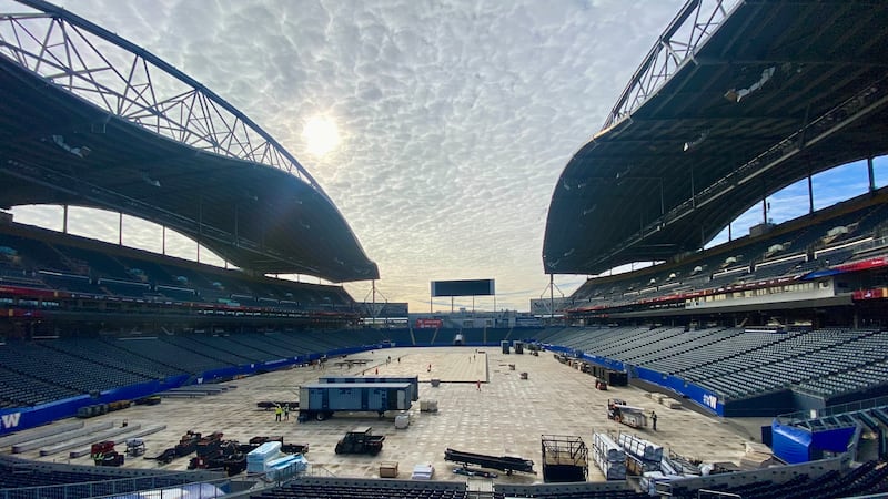 Princess Auto Stadium being transformed for Heritage Classic