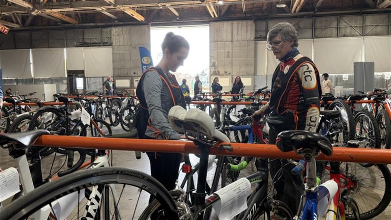 Edmontonians opting for bicycle pedal over gas pedal line up for return of the Alberta Bike Swap