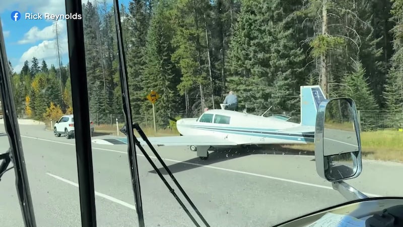 Plane makes emergency landing in Alberta on Trans-Canada Highway