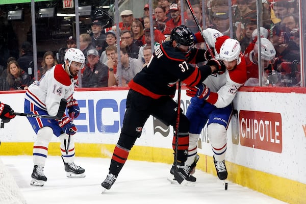 Canadiens' top line breaks out as Montreal looks to take 2-0 series lead on Carolina