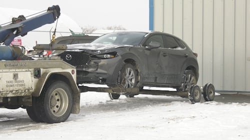 Edmonton Collision Reporting Centre North on Nov. 28, 2025. (Sean McClune/CTV News Edmonton)