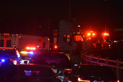 Pattullo Bridge crash Feb. 14, 2025.
