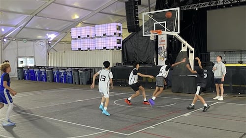 Free 3X3 basketball festival brings kids out to Ice District for low-stakes fun