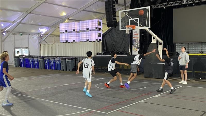 Free 3X3 basketball festival brings kids out to Ice District for low-stakes fun