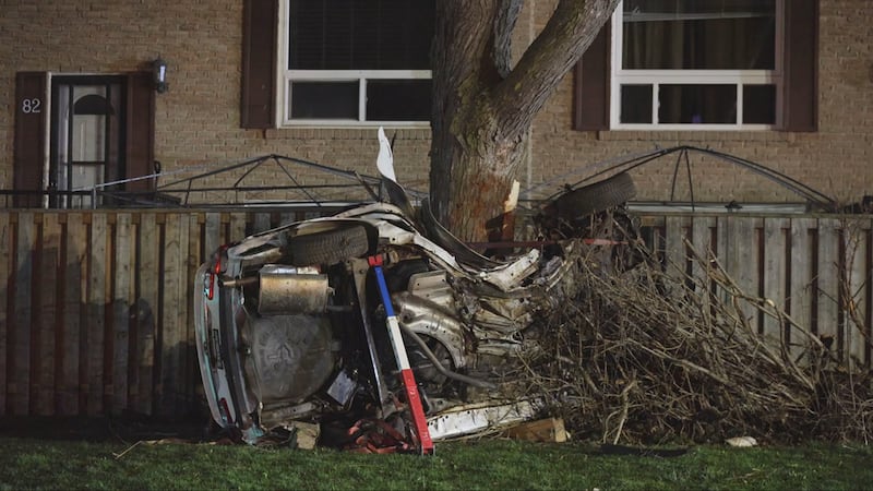 Driver dead after hitting two trees in Oshawa